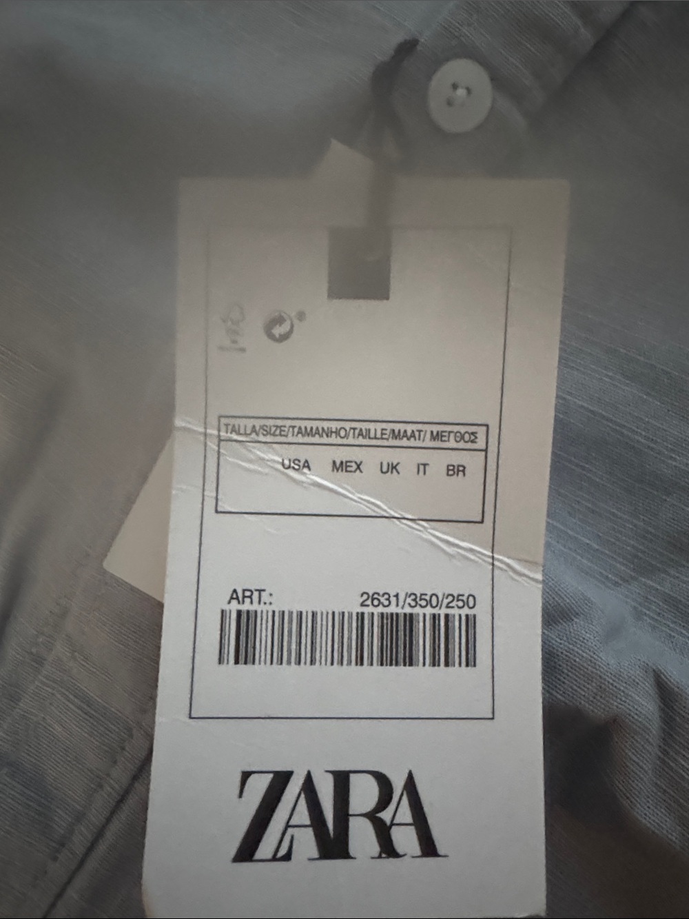 Zara Men's Button-Down Shirt - Gray - Picture 3 of 3